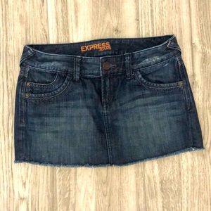 Express Jeans Denim Mini Skirt, Size 2, Excellent Used Condition